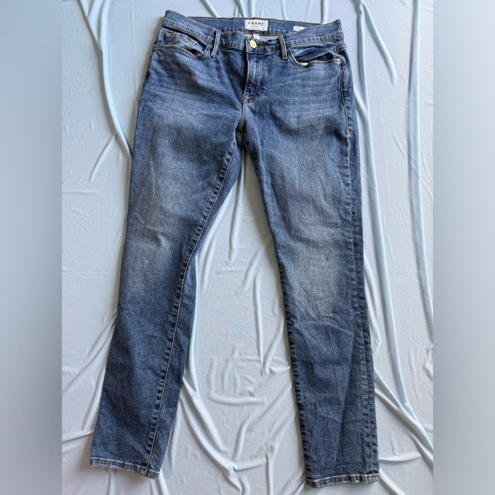 Frame Denim Women's Blue Skinny Jeans - Picture 2 of 5